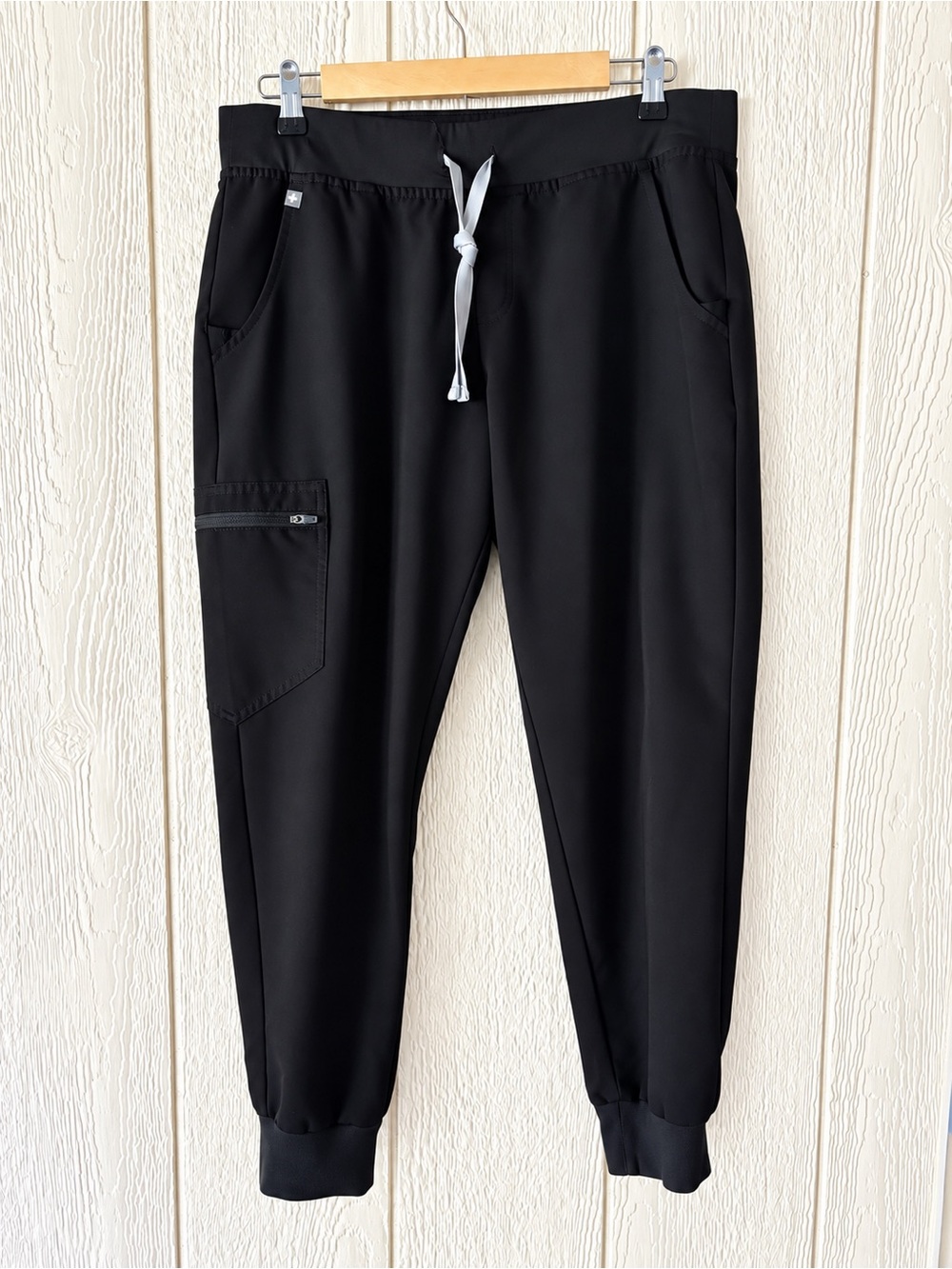 FIGS Zamora Black Jogger Scrub Pants Size L
